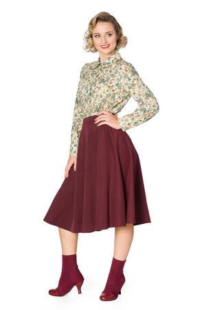 Sophisticated Lady Swing Skirt-Banned-Dark Fashion Clothing