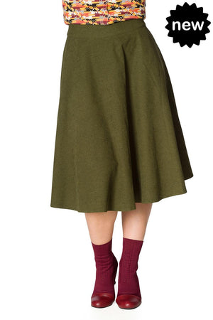 Sophisticated Lady Swing Skirt-Banned-Dark Fashion Clothing