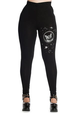 Space Cat Leggings-Banned-Dark Fashion Clothing