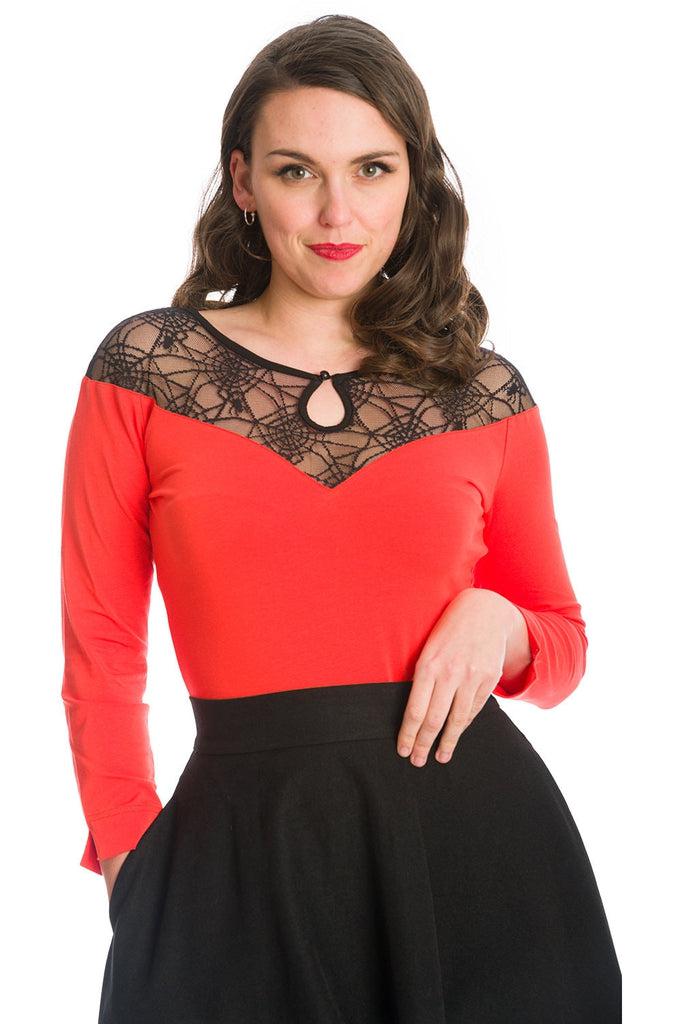 Spider Nights Jersey Top-Banned-Dark Fashion Clothing