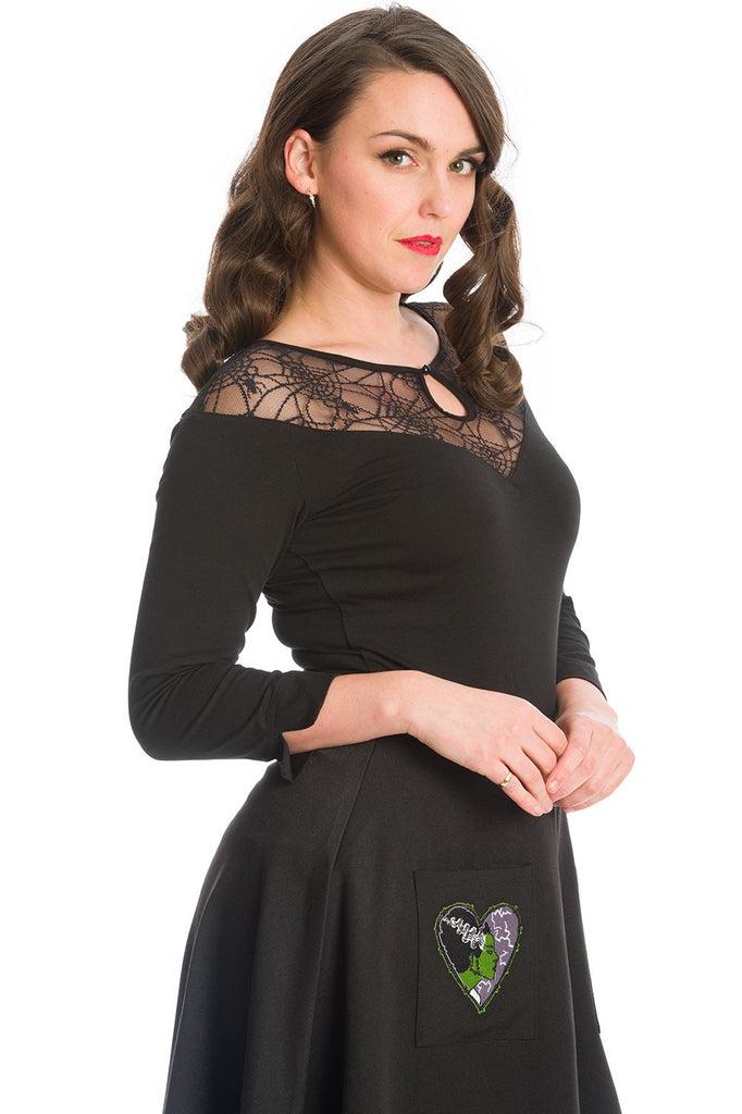 Spider Nights Jersey Top-Banned-Dark Fashion Clothing