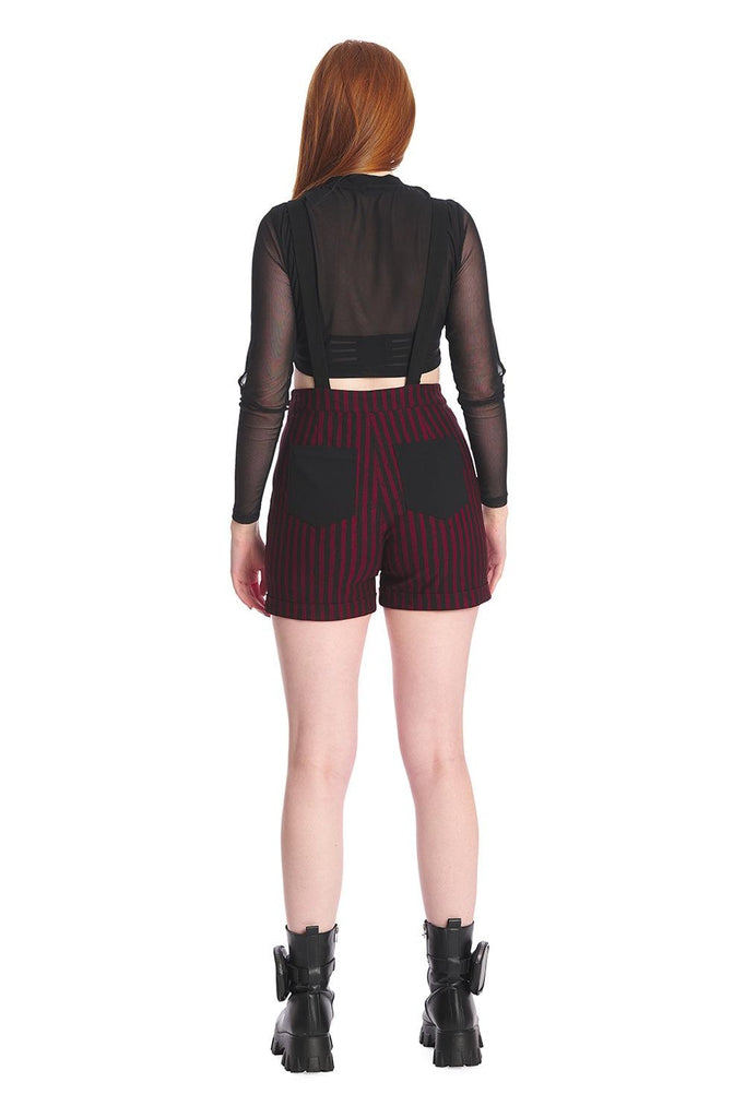 Spooky Nightwalks Playsuit Shorts-Banned-Dark Fashion Clothing