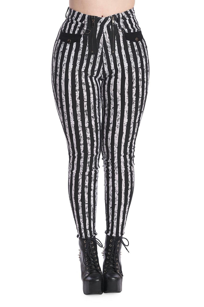 Spooky Nightwalks Slim Trousers-Banned-Dark Fashion Clothing