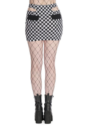 Stark Mesh Skirt-Banned-Dark Fashion Clothing