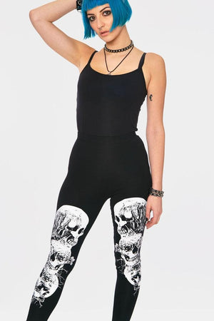 Still Evil Leggings-Jawbreaker-Dark Fashion Clothing