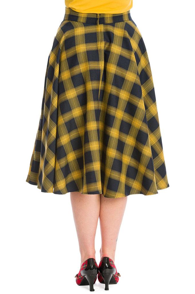 Sweet Check Swing Skirt-Banned-Dark Fashion Clothing