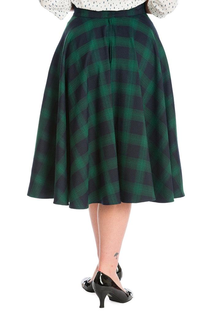 Sweet Check Swing Skirt-Banned-Dark Fashion Clothing