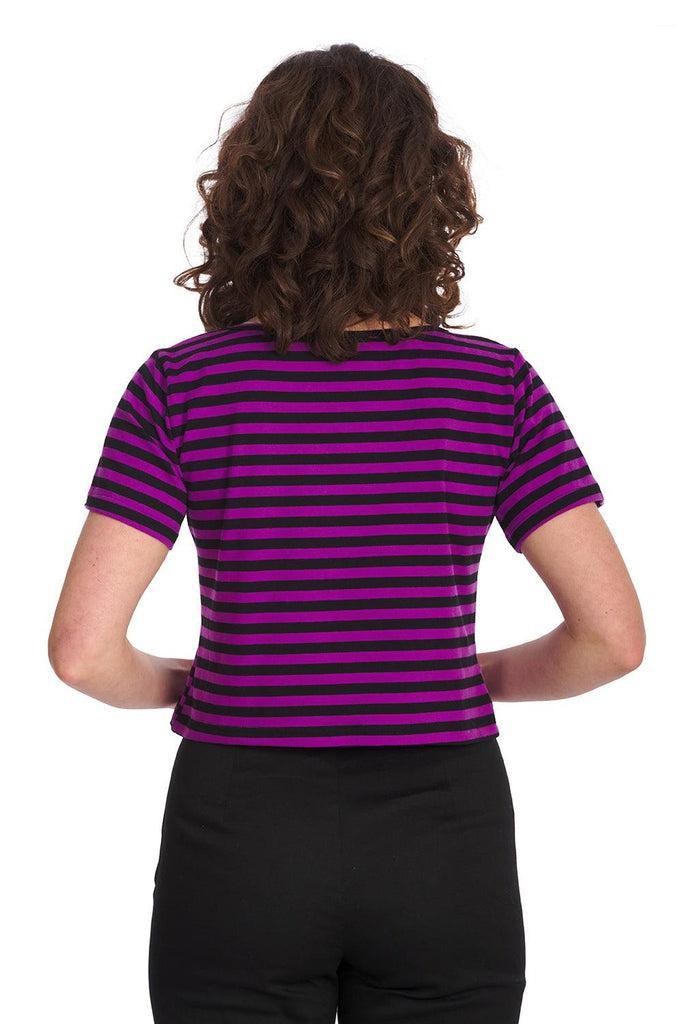 Sweet Yet Spooky Stripe Top-Banned-Dark Fashion Clothing