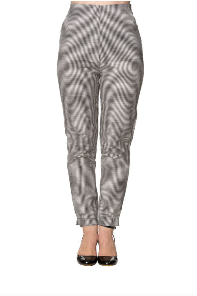 Swept Off Her Feet Slim Leg Trousers-Banned-Dark Fashion Clothing