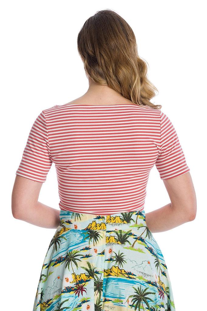 Szizzle Stripe Top-Banned-Dark Fashion Clothing