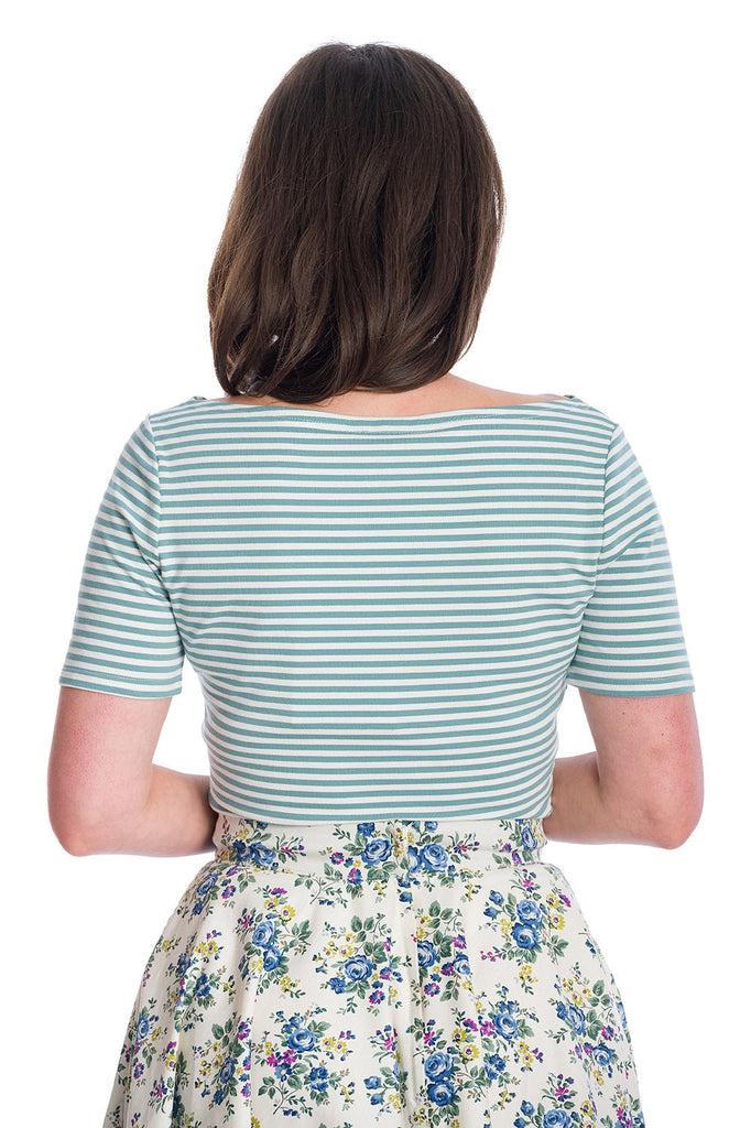 Szizzle Stripe Top-Banned-Dark Fashion Clothing