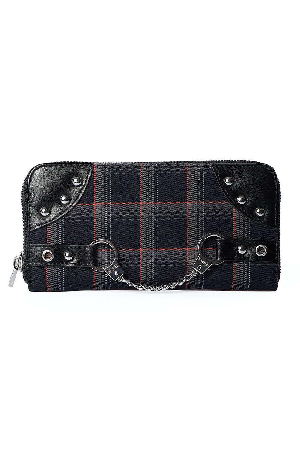 Tartan Handcuff Wallet-Banned-Dark Fashion Clothing
