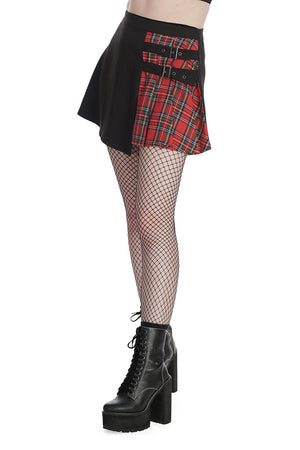 Tavish Tartan Skirt-Banned-Dark Fashion Clothing