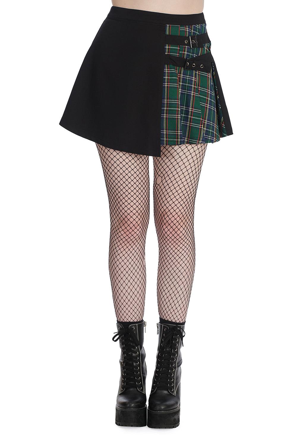 Tavish Tartan Skirt-Banned-Dark Fashion Clothing