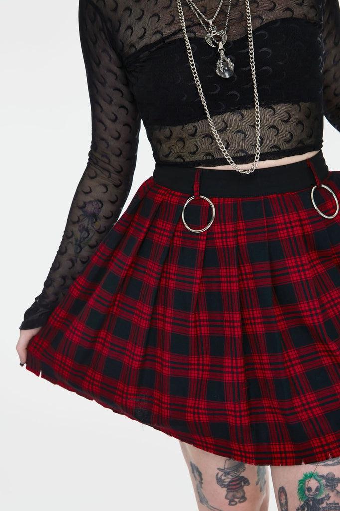 Teen Spirit Tartan Pleated Skirt-Jawbreaker-Dark Fashion Clothing
