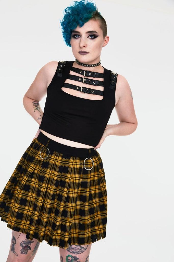 Teen Spirit Tartan Pleated Skirt-Jawbreaker-Dark Fashion Clothing