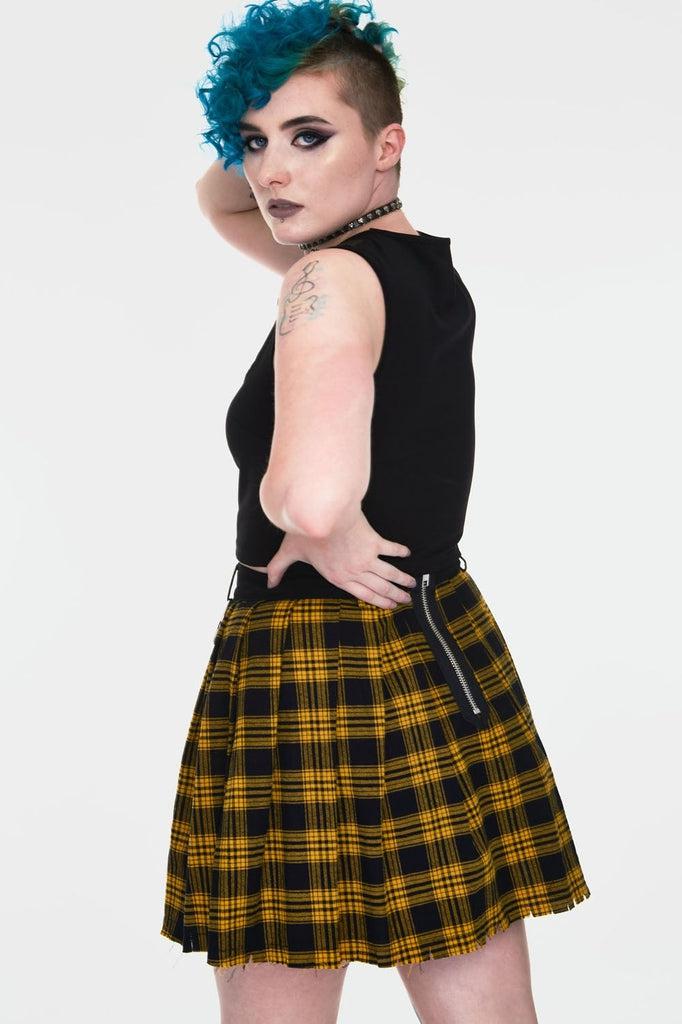Teen Spirit Tartan Pleated Skirt-Jawbreaker-Dark Fashion Clothing