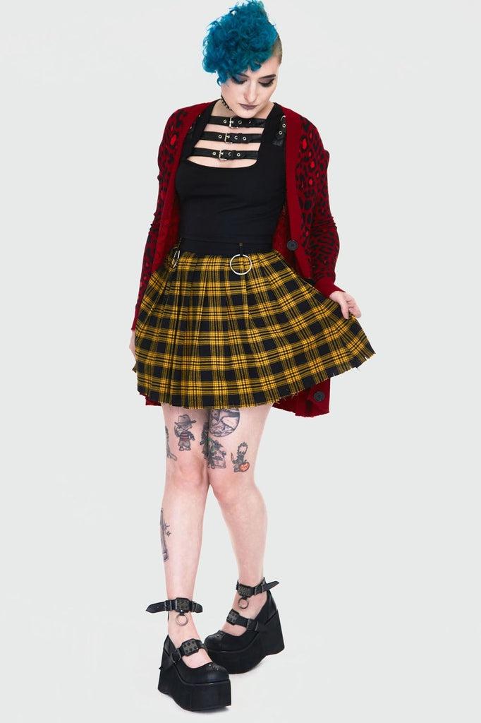 Teen Spirit Tartan Pleated Skirt-Jawbreaker-Dark Fashion Clothing