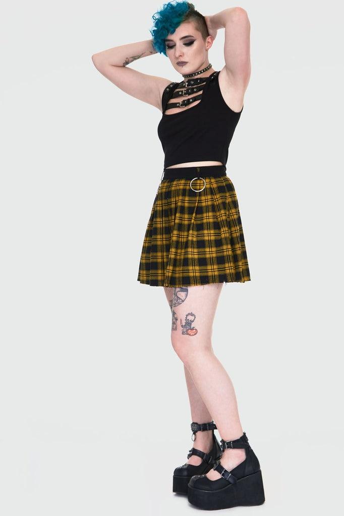 Teen Spirit Tartan Pleated Skirt-Jawbreaker-Dark Fashion Clothing