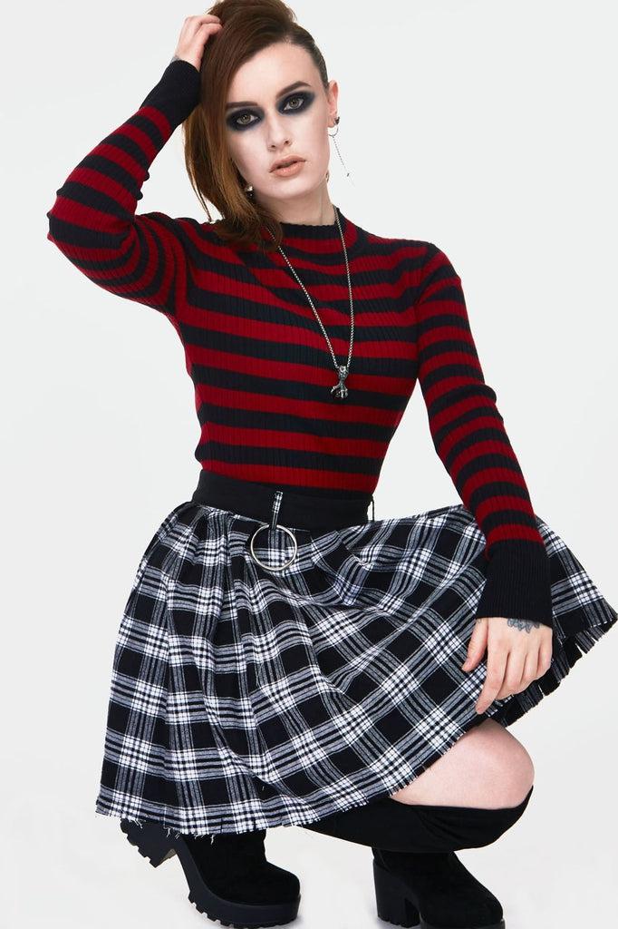 Teen Spirit Tartan Pleated Skirt-Jawbreaker-Dark Fashion Clothing