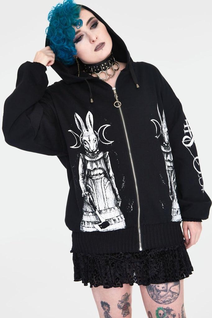 The Shining Rabbit Hoodie-Jawbreaker-Dark Fashion Clothing