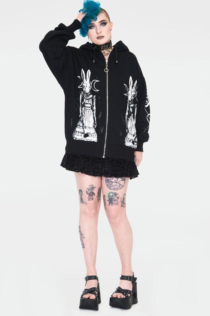 The Shining Rabbit Hoodie-Jawbreaker-Dark Fashion Clothing