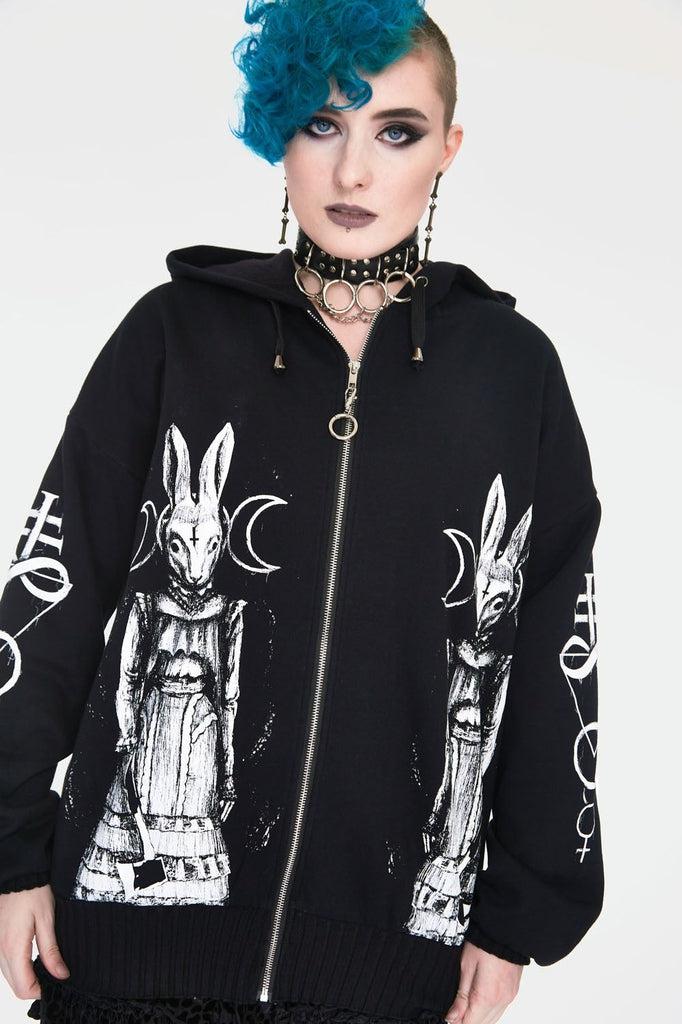 The Shining Rabbit Hoodie-Jawbreaker-Dark Fashion Clothing