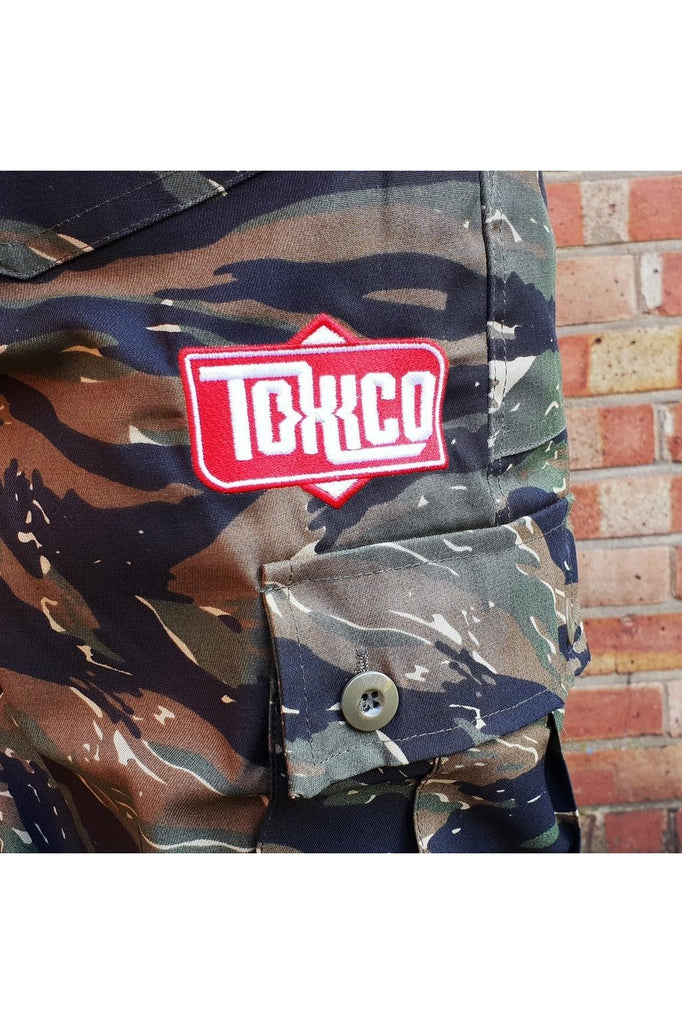 Tiger Camo Combat Trousers-Toxico-Dark Fashion Clothing