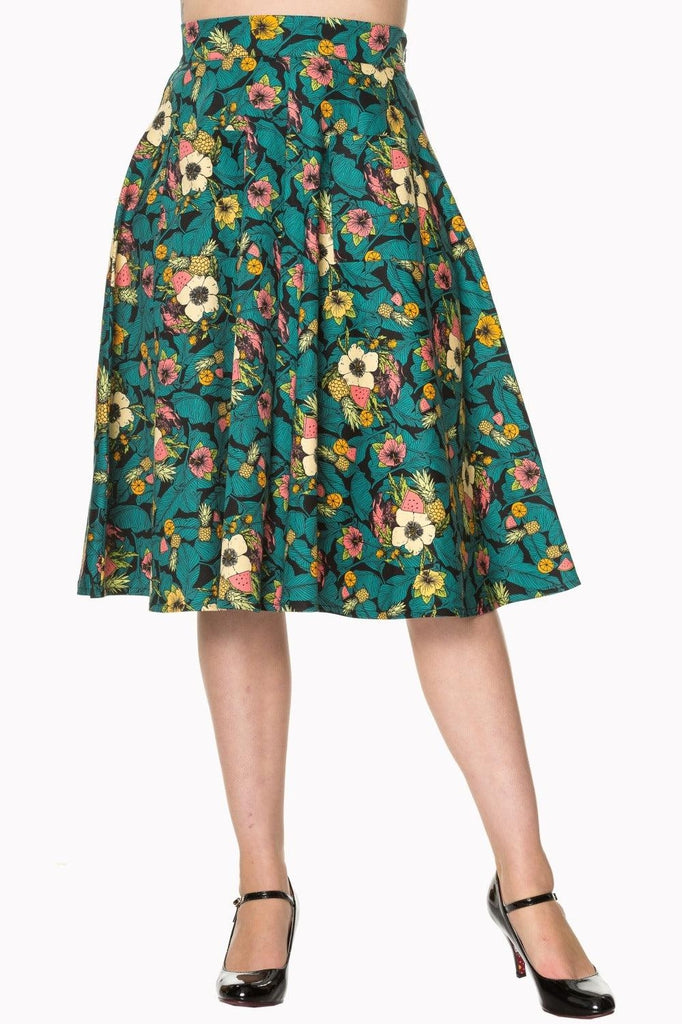 Tropical Holiday Skirt-Banned-Dark Fashion Clothing