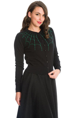 Under Her Web Spell Cardigan-Banned-Dark Fashion Clothing