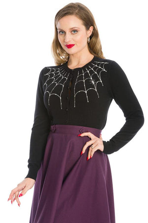 Under Her Web Spell Cardigan-Banned-Dark Fashion Clothing