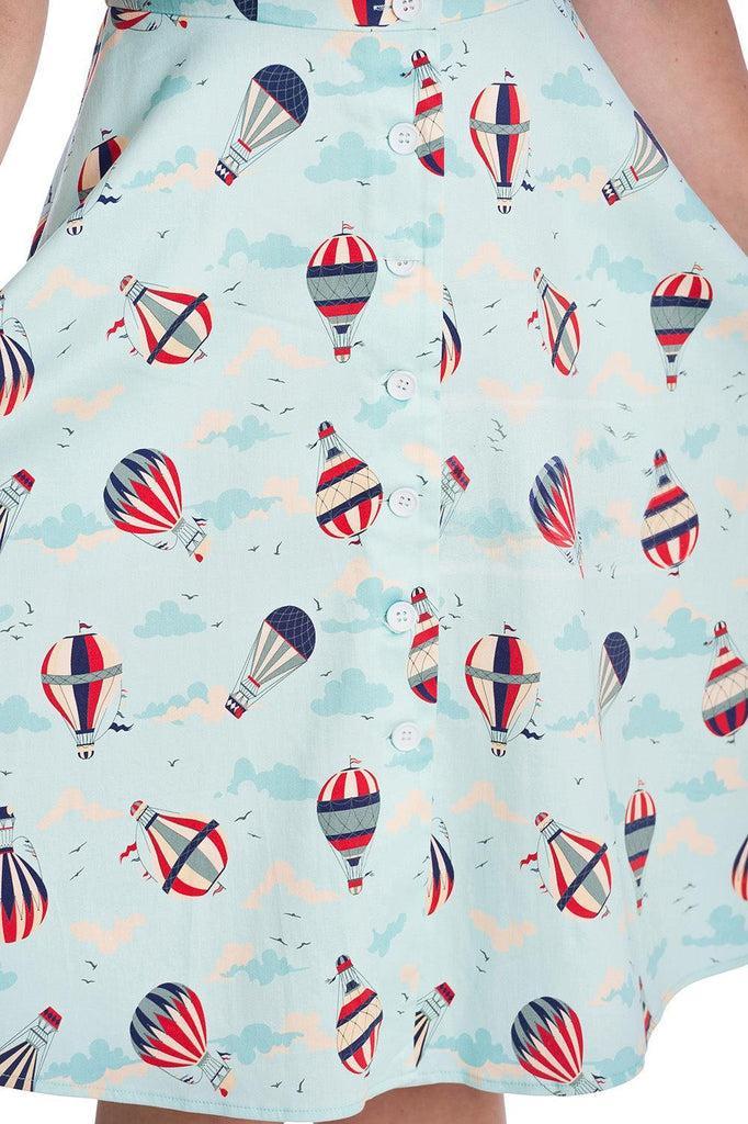 Vintage Globe Button Dress-Banned-Dark Fashion Clothing