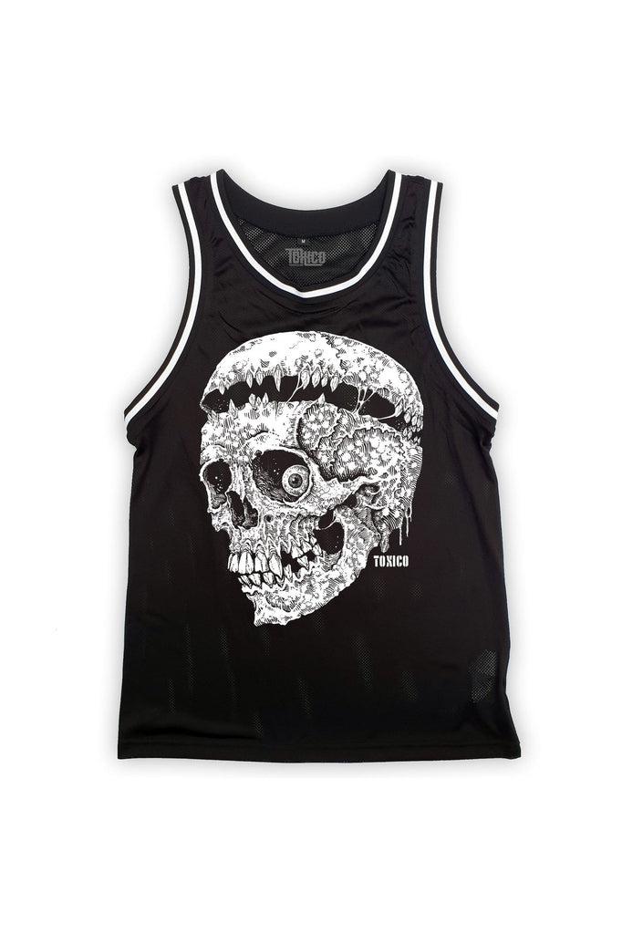 Wasteland Skull Mesh Tank-Toxico-Dark Fashion Clothing