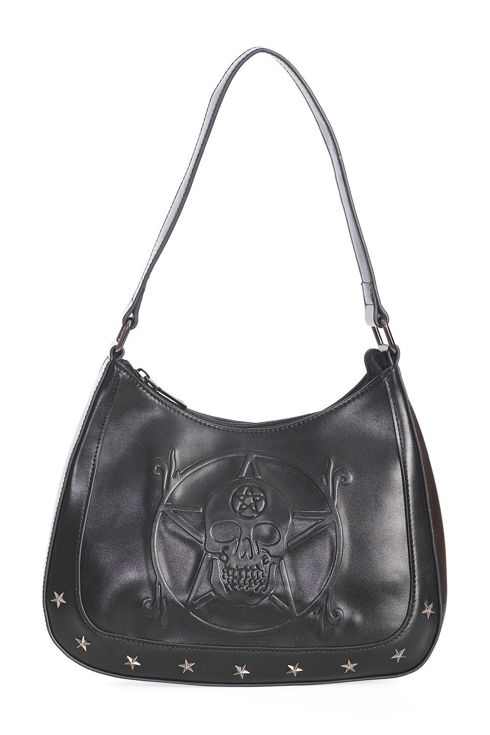 White Magic Skull Shoulder Bag-Banned-Dark Fashion Clothing