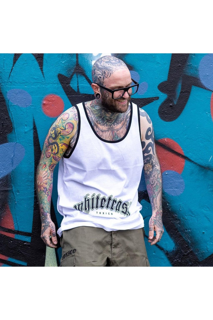 Whitetrash Tank-Toxico-Dark Fashion Clothing