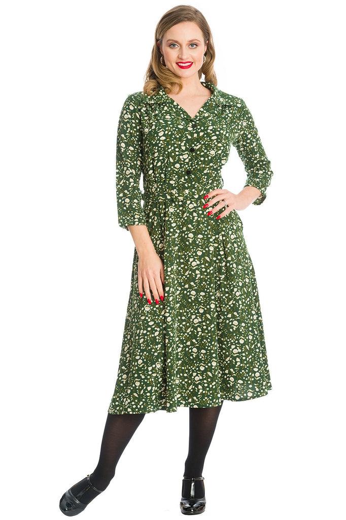 Winter Blooms Dress-Banned-Dark Fashion Clothing