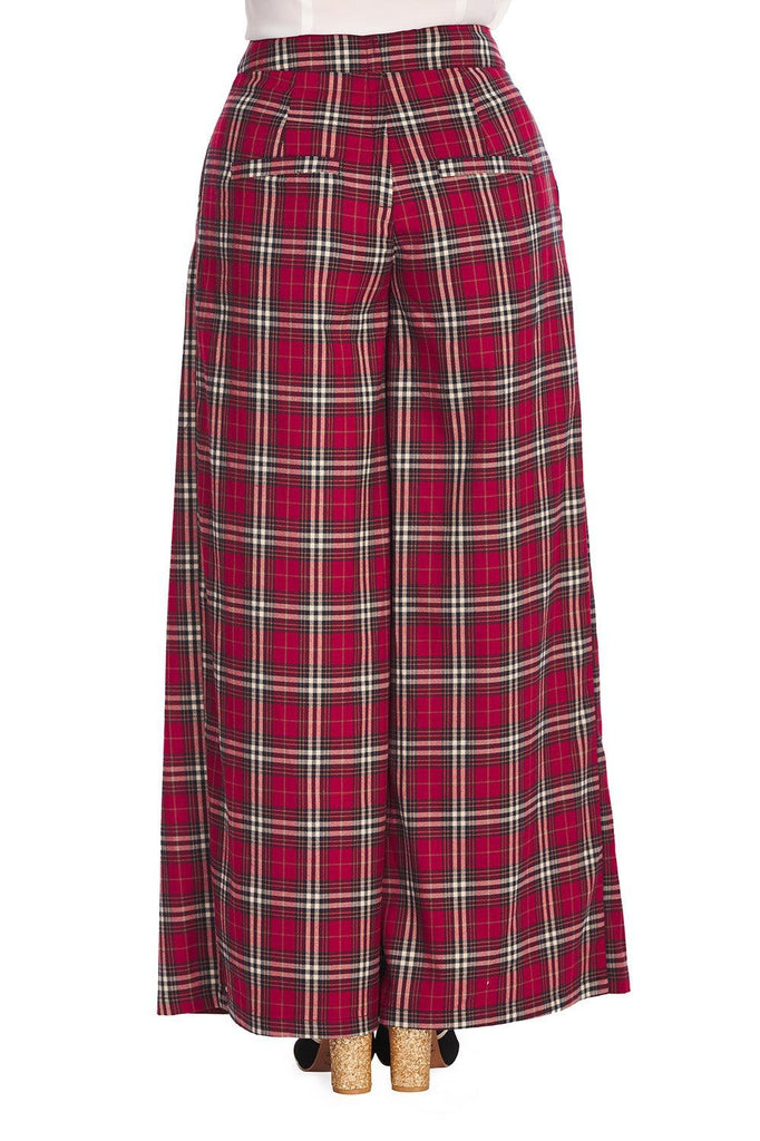 Winter Check Swing Trouser-Banned-Dark Fashion Clothing