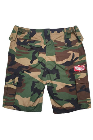 Woodland Camo Combat Shorts-Toxico-Dark Fashion Clothing