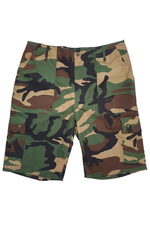 Woodland Camo Combat Shorts-Toxico-Dark Fashion Clothing
