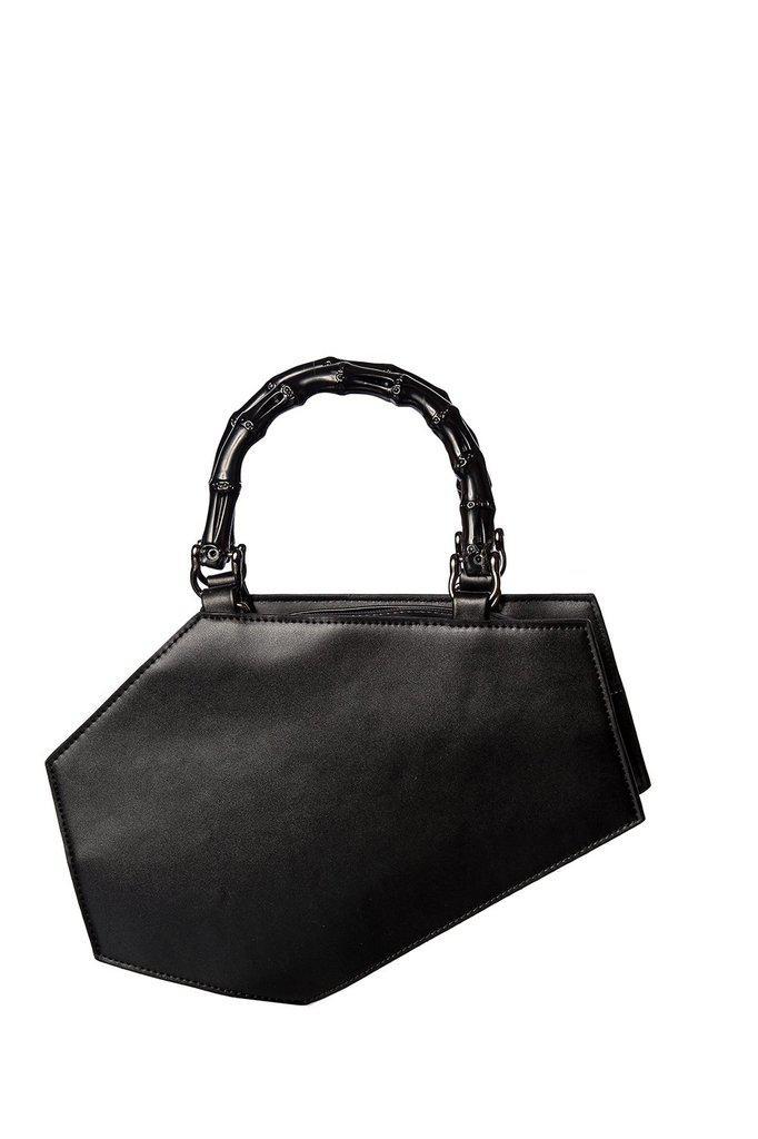 Amaranth Emboss Coffin Bag-Banned-Dark Fashion Clothing