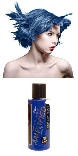 Amplified Semi-Permanent Hair Colour - Badboy Blue-Manic Panic-Dark Fashion Clothing