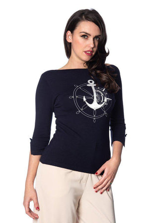 Anchors Away Jumper-Banned-Dark Fashion Clothing