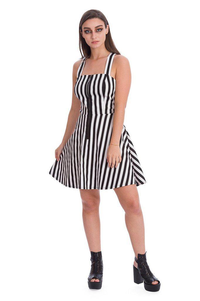 Anti - Summer Stripe Dress-Banned-Dark Fashion Clothing