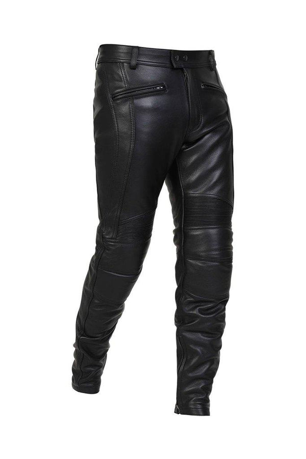 Skintan Leather Aragon Motorcycle Trousers - Dark Fashion Clothing