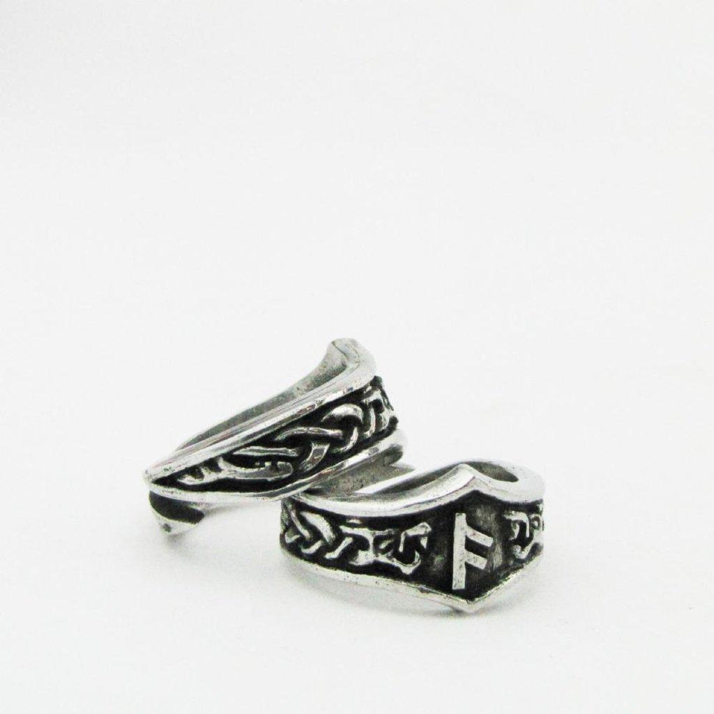 Asgard Ansuz Letter A Rune Ring - Adjustable-Asgard-Dark Fashion Clothing