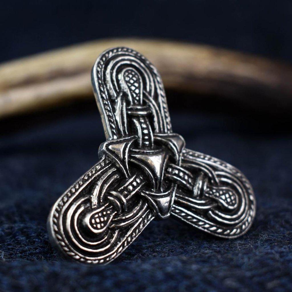 Asgard Borre Style Trefoil Brooch-Asgard-Dark Fashion Clothing