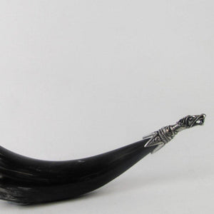 Asgard Dragon Head Tipped Drinking Horn-Asgard-Dark Fashion Clothing