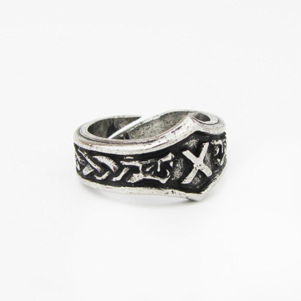 Asgard Gebo Letter G Rune Ring - Adjustable-Asgard-Dark Fashion Clothing