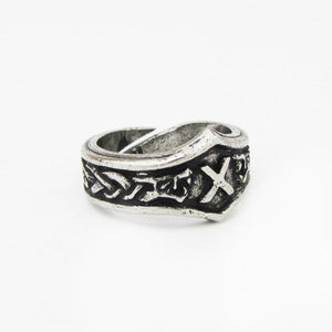 Asgard Gebo Letter G Rune Ring - Adjustable-Asgard-Dark Fashion Clothing