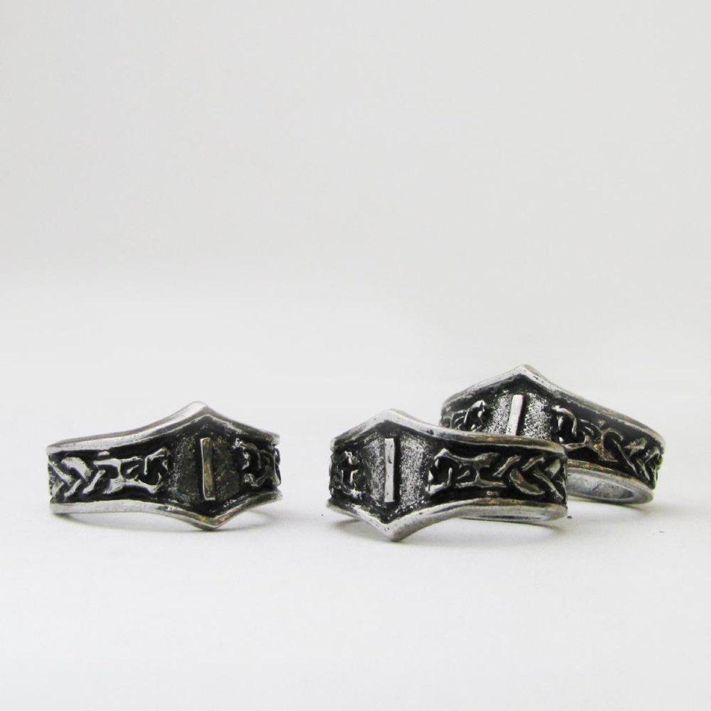 Asgard Isa Letter I Rune Ring - Adjustable-Asgard-Dark Fashion Clothing